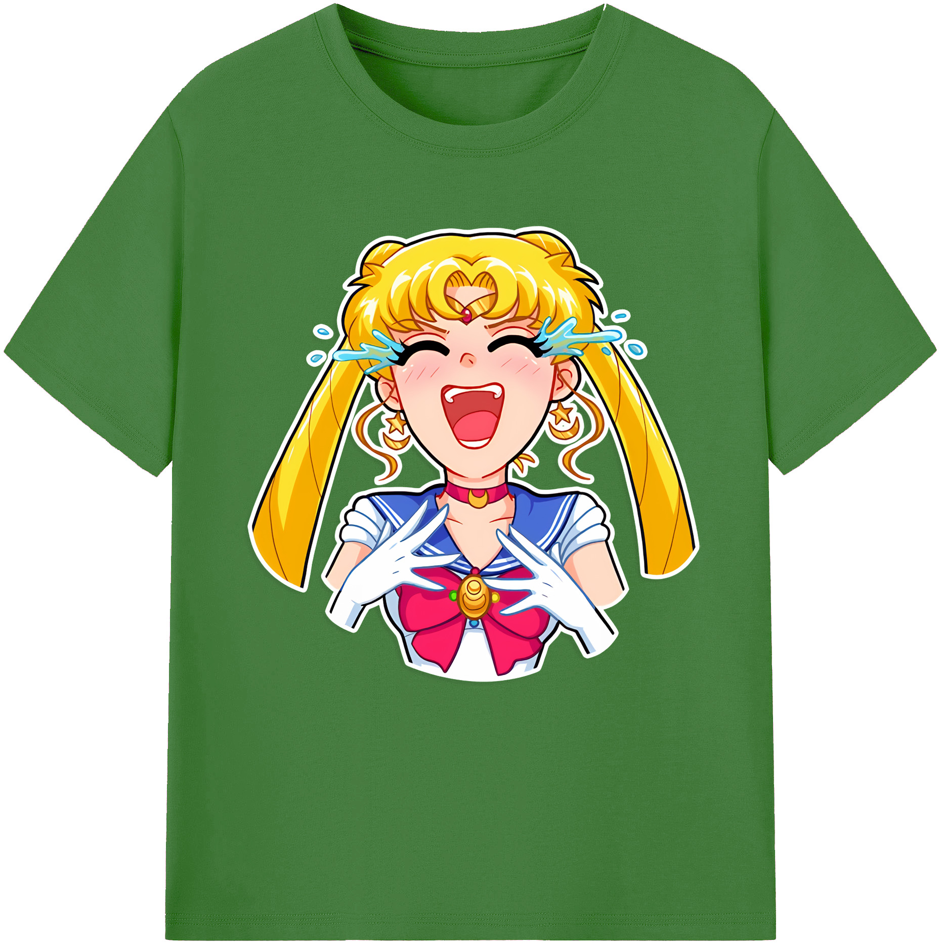 （画像用） 美少女戦士セーラームーン 月野 うさぎ つきの うさぎ Sailor Moon Tsukino Usagi レディースカジュアルプリントTシャツ（綿100％）